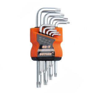 Juego De Llaves Torx 9 Piezas T 10 A T 50 Cortas Blister