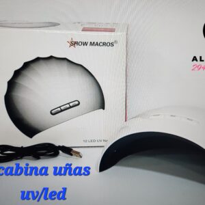 Cabina De Uñas Uv 12 Led 36w Digital Z6 2 En 1 Manicura Color Blanco