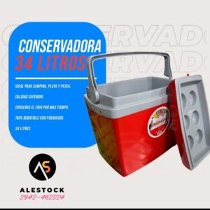 CONSERVADORA 34 LITROS CON APOYA VASOS !