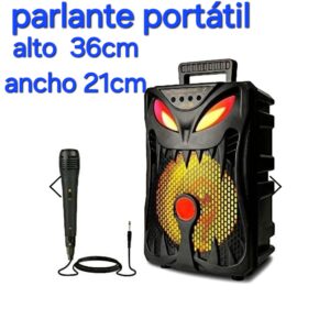 Parlante Bluetooth Portátil Con Micrófono Luces Led
