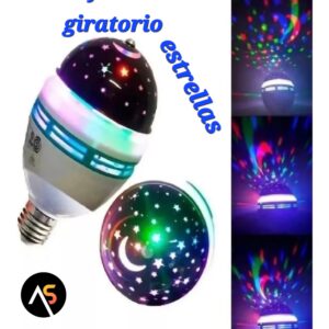 Lampara Foco Giratorio Proyector Estrellas