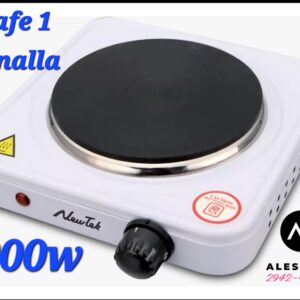 Anafe Electrico Una Hornalla Blanco 1000w Calentador Potente
