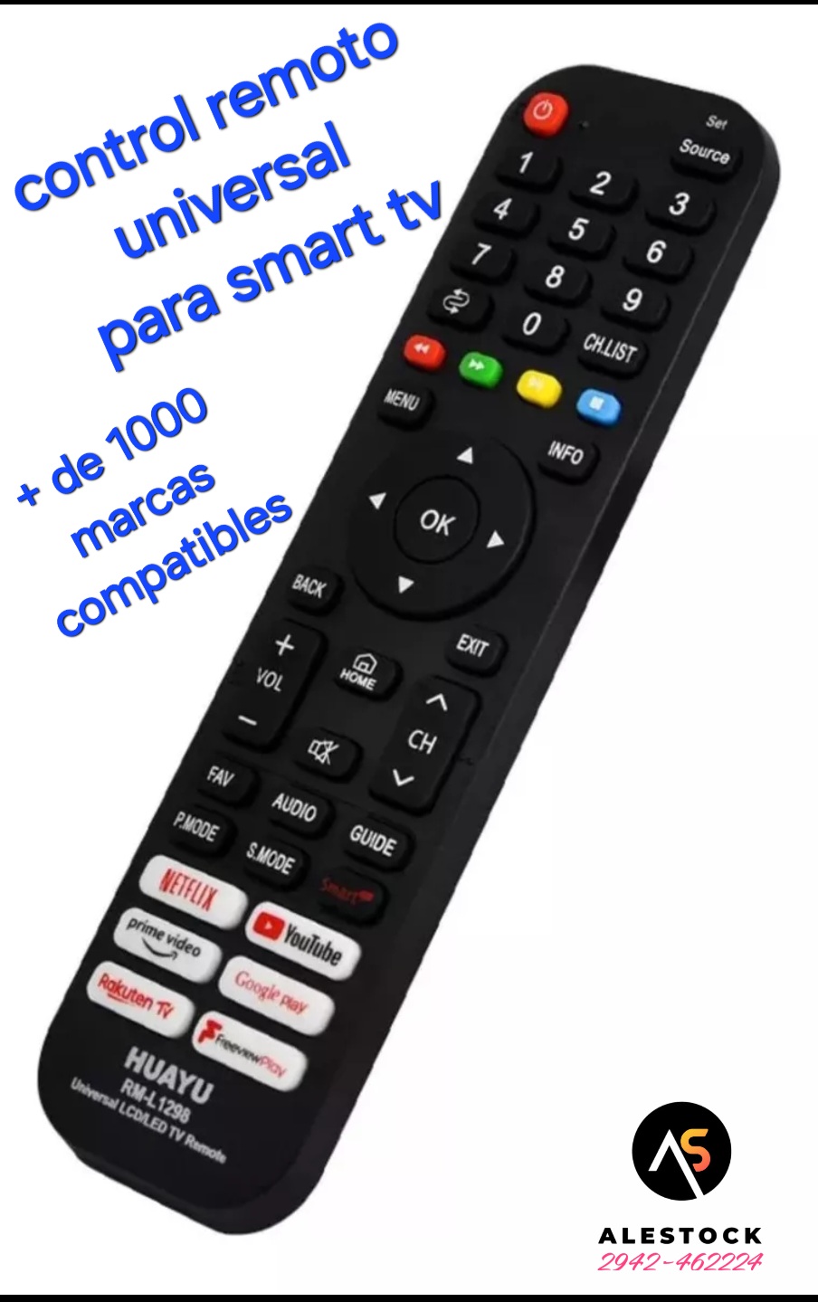 Control Remoto Universal Tv Led Smart Lcd Netflix Youtube