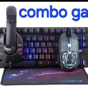 Combo Gaming Retroiluminado Usb Mouse Teclado + Auricular + Pad Full