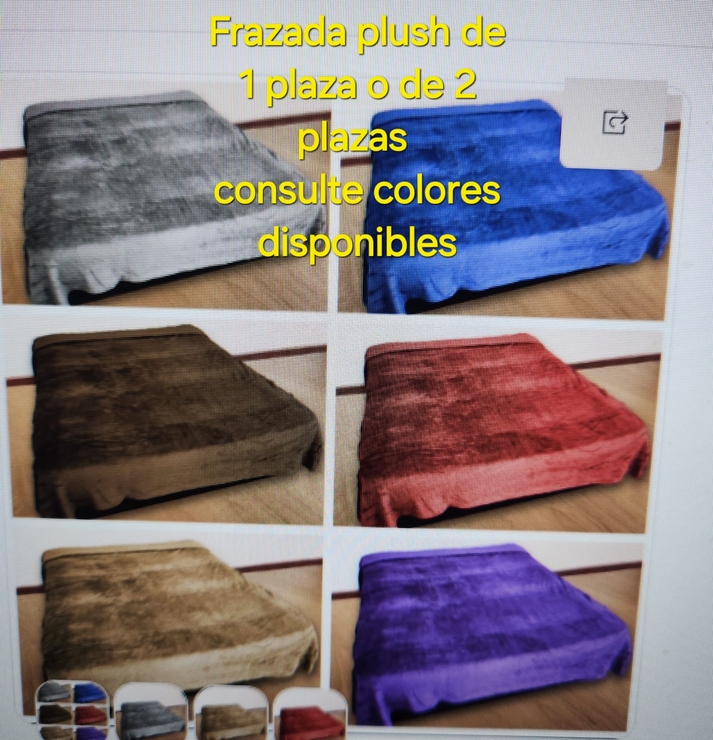 Frazada Manta Termica Plush Lisa 2 Plazas 1/2