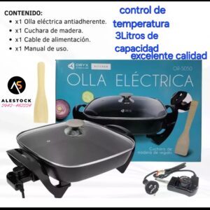 Olla Saretn Electrica Inteligente Multifuncional Ancha 6 L Color Negro Frecuencia 50 60hz