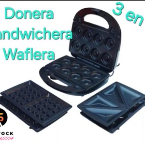 Maquina Sandwichera, Donera Y Waflera 3 En 1