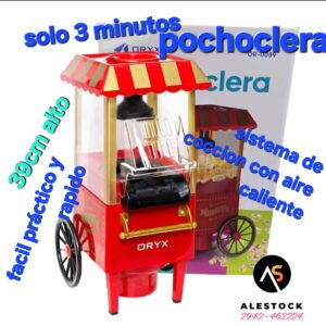 Pochoclera  aire caliente roja 1100W 220V