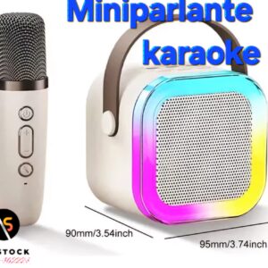 Parlante Bluetooth Portatil Led Rgb Mini Karaoke C/micrófono