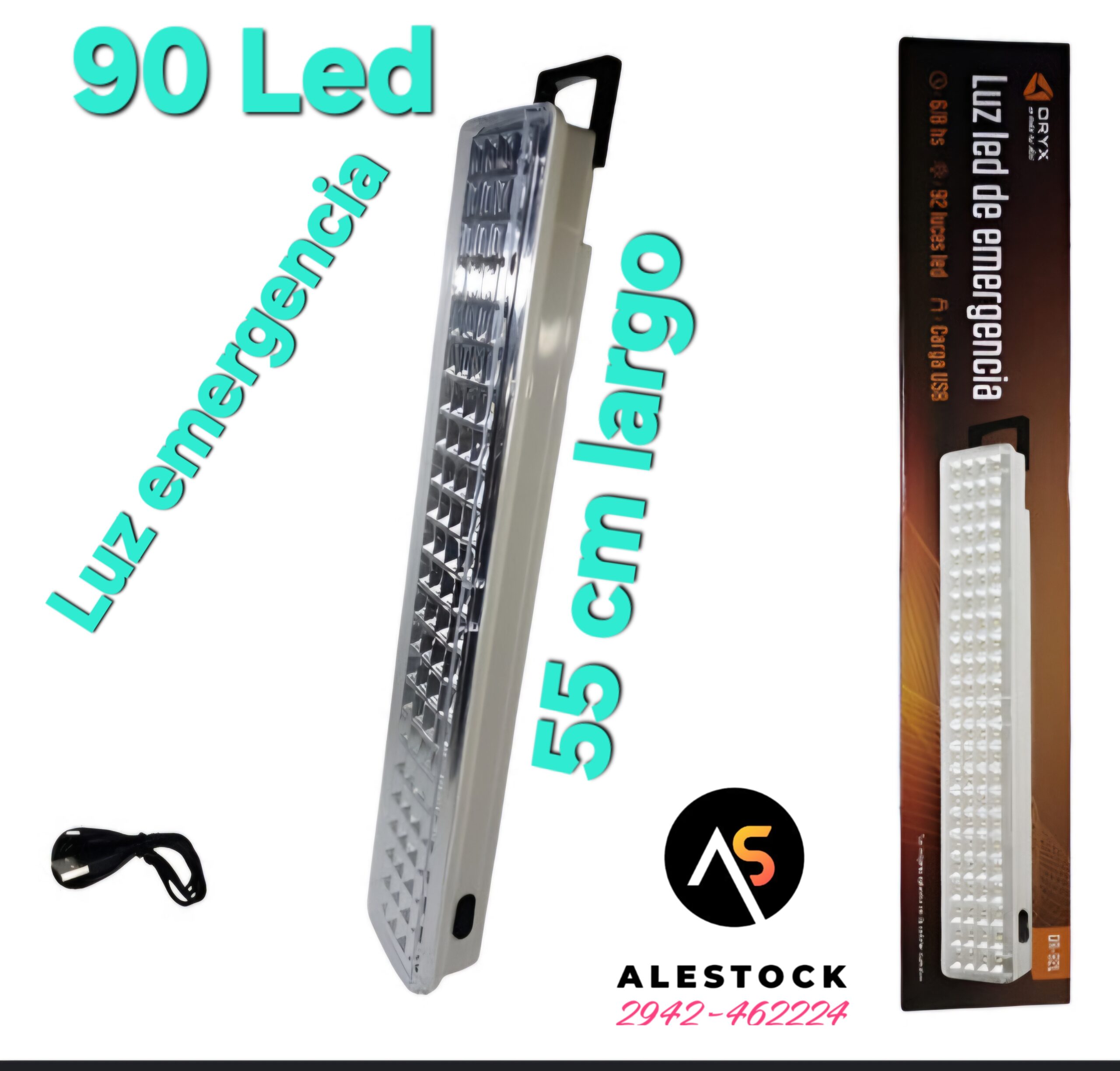 Luces Luz De Emergencia 90 Leds Recargable Cable 220v