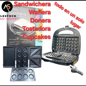 Waflera Sandwichera Donas Cupcakes Grill Oryx 5 En 1