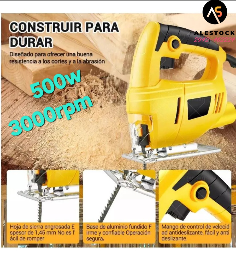 Sierra Caladora De Mano Velocidad Variable 500w Madera 220v