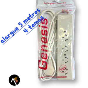 Alargue 5 metros con 4 tomas
