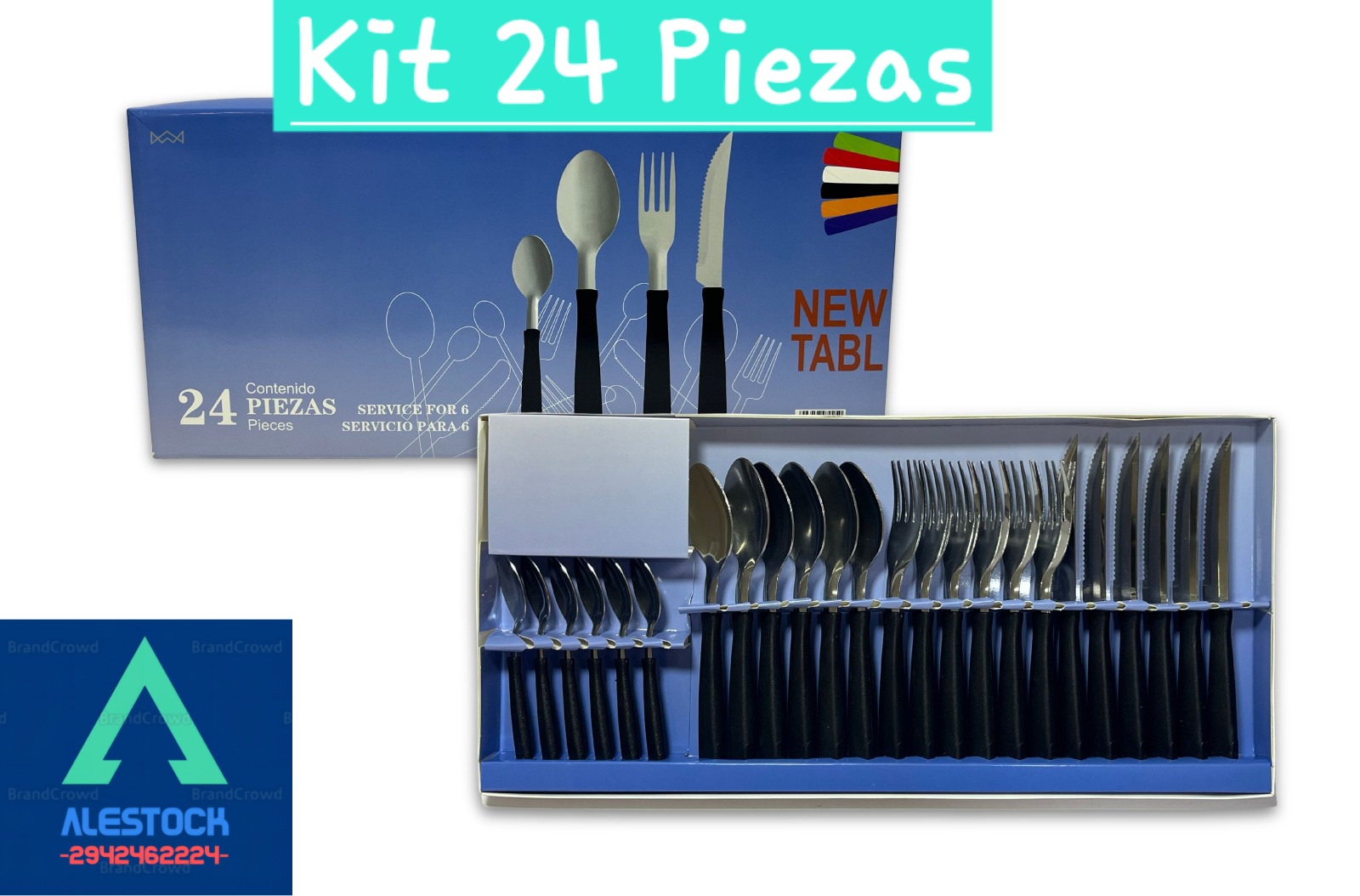 Set cubiertos x 24 piezas