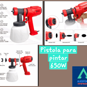 Pistola Para Pintar Eléctrica 800ml Máquina De Pintura 650w