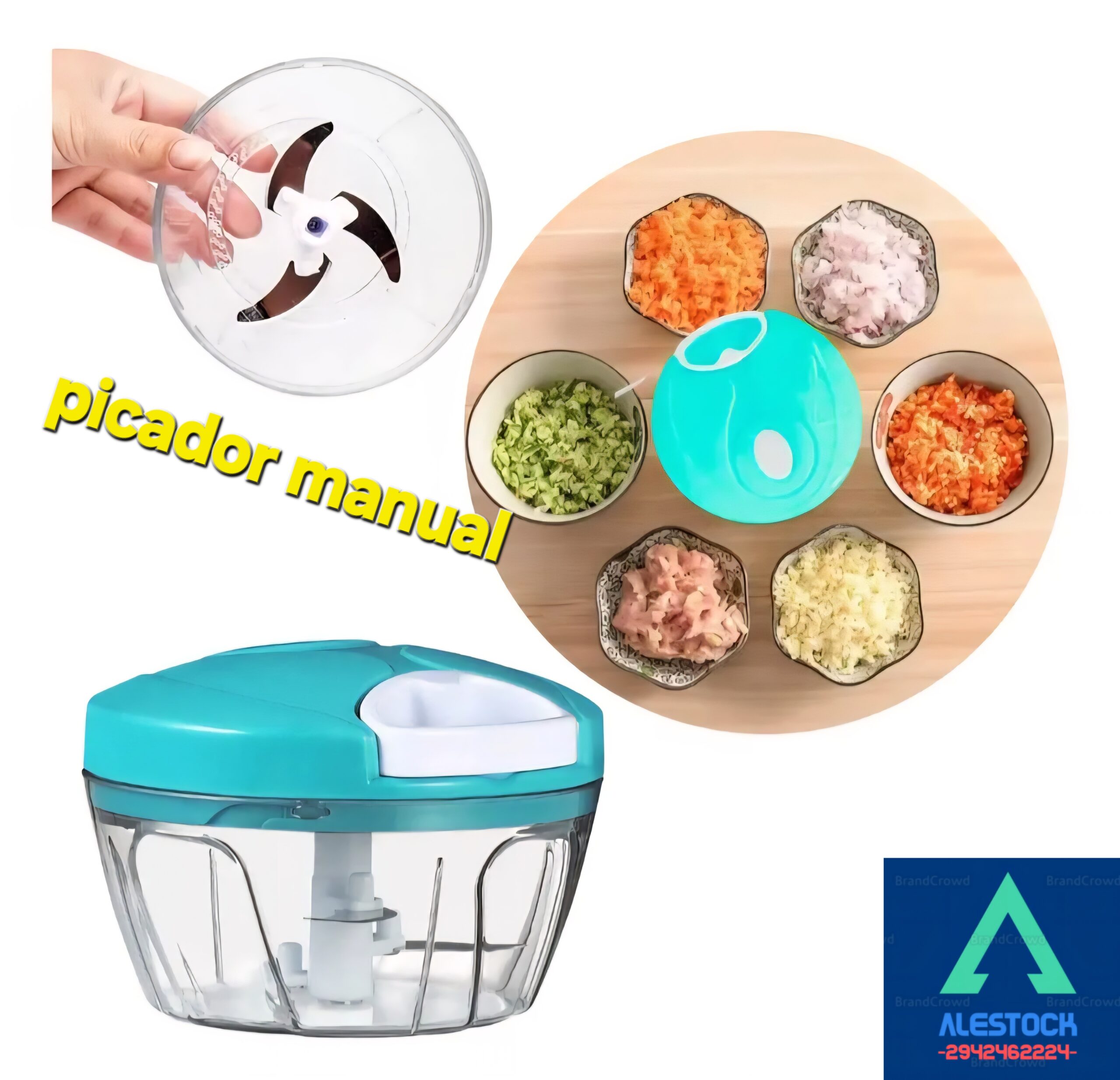 Picador de alimentos manual