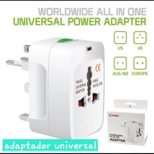 Adaptador Enchufe Universal Viajero Viaje Turismo Original