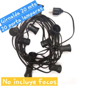 Guirnalda 20 metros con 20 porta lamparas