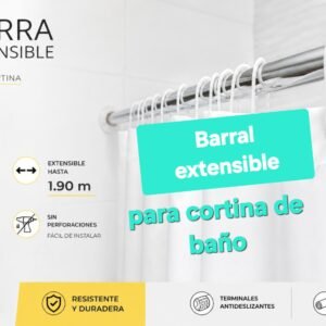 Barra extensible para cortina de baño