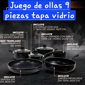 Set de ollas 9 piezas